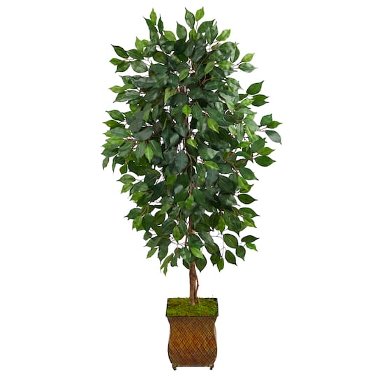 4ft. Ficus Artificial Tree in Metal Planter